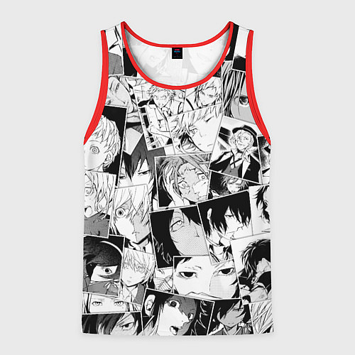 Мужская майка без рукавов Bungo Stray Dogs pattern / 3D-Красный – фото 1