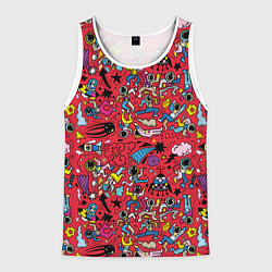 Майка-безрукавка мужская Много космоса, цвет: 3D-белый