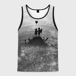 Майка-безрукавка мужская Бэнкси Дети Любовь Banksy, цвет: 3D-черный