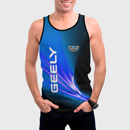 Мужская майка без рукавов Geely Automobile / 3D-Черный – фото 3