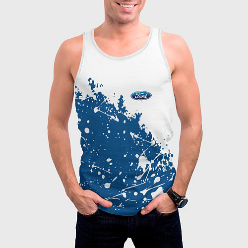 Мужская майка без рукавов Ford форд / 3D-Белый – фото 3