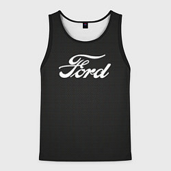 Майка-безрукавка мужская Ford форд крбон, цвет: 3D-черный