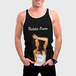 Майка-безрукавка мужская Natalia Oreiro Наталия Орейро, цвет: 3D-белый — фото 2
