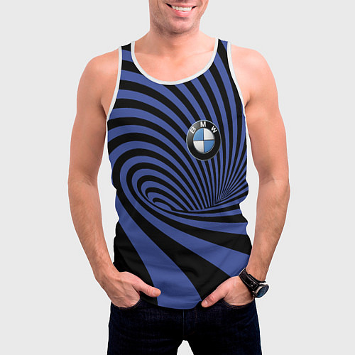 Мужская майка без рукавов BMW Pattern Germany / 3D-Белый – фото 3