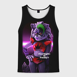 Майка-безрукавка мужская Five Nights at Freddys: Security Breach Волчица Ро, цвет: 3D-черный