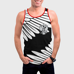 Майка-безрукавка мужская КРЫЛЬЯ СВОБОДЫ ГЕРБ РОССИИ, цвет: 3D-красный — фото 2