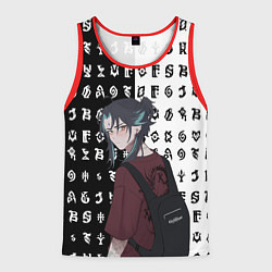 Майка-безрукавка мужская СТУДЕНТ СЯО ГЕНШИН ИМПАКТ, цвет: 3D-красный