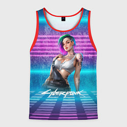 Майка-безрукавка мужская Judy 18 Джуди Cyberpunk2077, цвет: 3D-красный