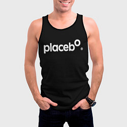 Майка-безрукавка мужская Плацебо Логотип, цвет: 3D-черный — фото 2
