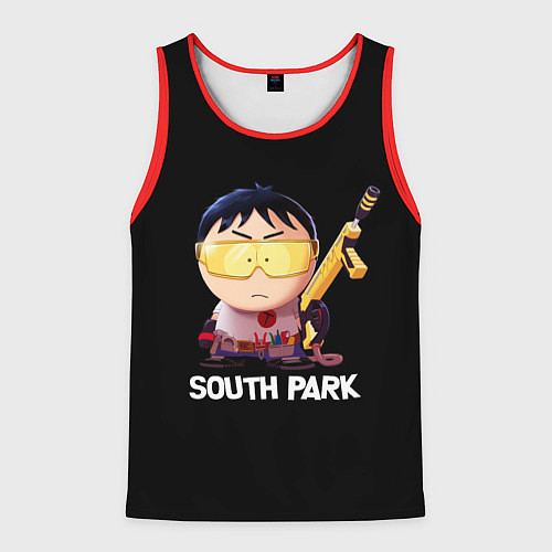 Мужская майка без рукавов Южный парк - South Park / 3D-Красный – фото 1