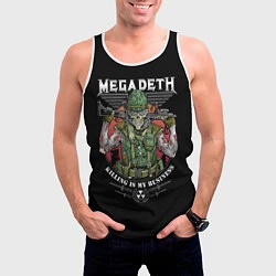 Майка-безрукавка мужская MEGADETH killing is my business, цвет: 3D-белый — фото 2