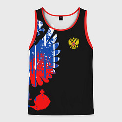 Майка-безрукавка мужская Герб russia, цвет: 3D-красный