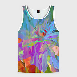 Майка-безрукавка мужская Abstract color pattern Summer 2022, цвет: 3D-белый