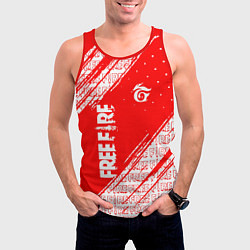Майка-безрукавка мужская Free Fire Фри Фаер Паттерн, цвет: 3D-красный — фото 2