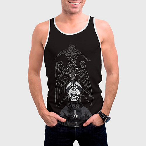 Мужская майка без рукавов Ghost Papa Emeritus / 3D-Белый – фото 3