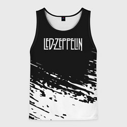 Майка-безрукавка мужская LED ZEPPELIN ЛЕД ЗЕППЕЛИН, цвет: 3D-черный