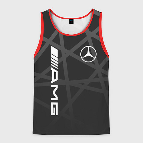 Мужская майка без рукавов MERCEDES - BENZ МЕРСЕДЕС / 3D-Красный – фото 1