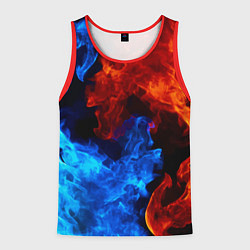 Майка-безрукавка мужская Огонь - Вода Инь - Янь, цвет: 3D-красный