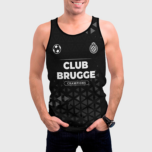 Мужская майка без рукавов Club Brugge Форма Champions / 3D-Черный – фото 3