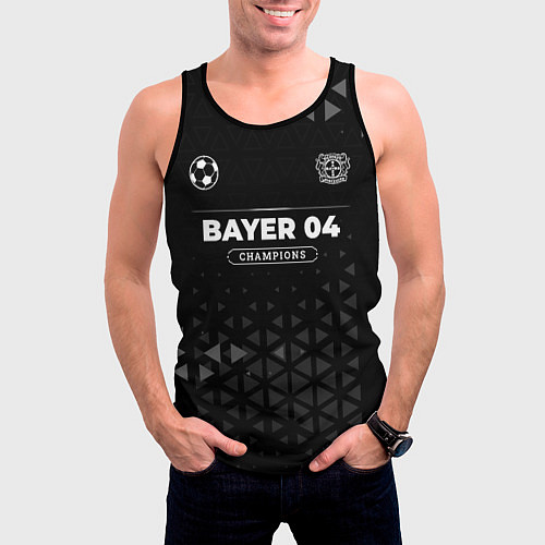 Мужская майка без рукавов Bayer 04 Форма Champions / 3D-Черный – фото 3