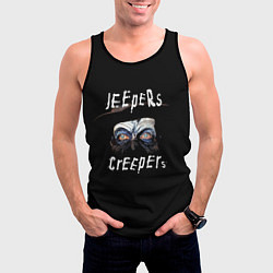 Майка-безрукавка мужская Джиперс Криперс в шляпе, цвет: 3D-черный — фото 2