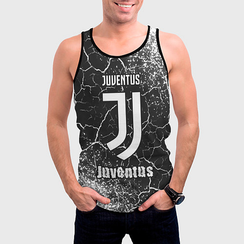 Мужская майка без рукавов ЮВЕНТУС Juventus - Арт / 3D-Черный – фото 3