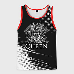 Майка-безрукавка мужская Queen герб квин, цвет: 3D-красный