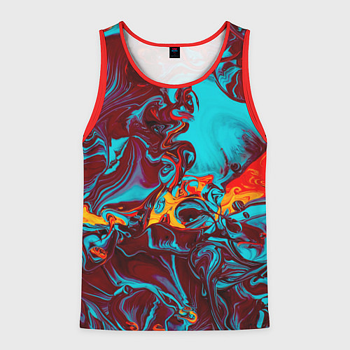 Мужская майка без рукавов Каляка-маляка / 3D-Красный – фото 1