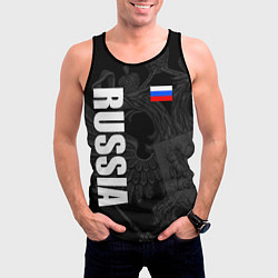 Майка-безрукавка мужская RUSSIA - BLACK EDITION, цвет: 3D-черный — фото 2