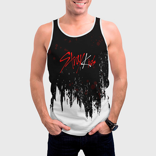 Мужская майка без рукавов Stray kids - changbin / 3D-Белый – фото 3