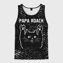 Майка-безрукавка мужская Papa Roach Rock Cat, цвет: 3D-черный