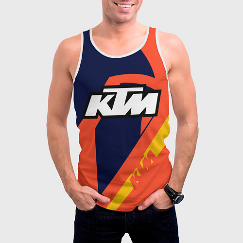 Мужская майка без рукавов KTM VINTAGE SPORTWEAR / 3D-Белый – фото 3