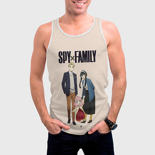 Мужская майка без рукавов Spy x Family Семья шпиона / 3D-Белый – фото 3