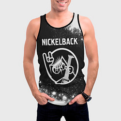 Майка-безрукавка мужская Nickelback КОТ Брызги, цвет: 3D-черный — фото 2