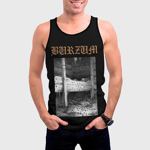 Мужская майка без рукавов Burzum cockroaches / 3D-Черный – фото 3