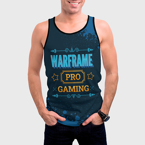 Мужская майка без рукавов Warframe Gaming PRO / 3D-Черный – фото 3