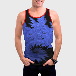 Майка-безрукавка мужская Абстрактный морозный узор Abstract frost pattern, цвет: 3D-красный — фото 2