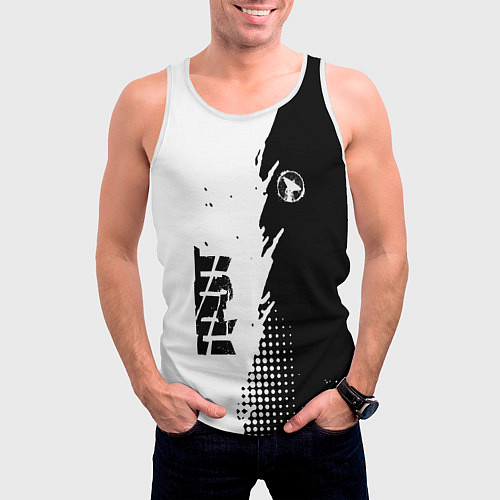 Мужская майка без рукавов ГРОТ GROT / 3D-Белый – фото 3