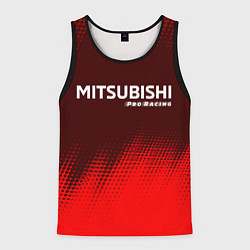 Майка-безрукавка мужская MITSUBISHI Pro Racing Абстракция, цвет: 3D-черный