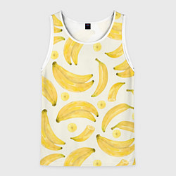Майка-безрукавка мужская Банановый Рай Лета, цвет: 3D-белый