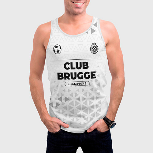 Мужская майка без рукавов Club Brugge Champions Униформа / 3D-Белый – фото 3