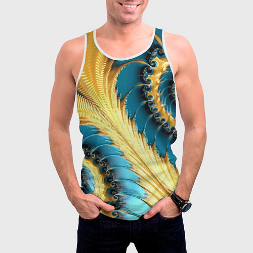 Мужская майка без рукавов Двойная авангардная спираль Double avant-garde spi / 3D-Белый – фото 3