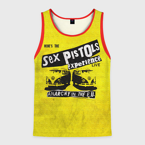 Мужская майка без рукавов Sex Pistols experience LIVE / 3D-Красный – фото 1