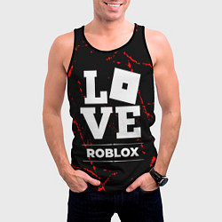 Майка-безрукавка мужская Roblox Love Классика, цвет: 3D-черный — фото 2
