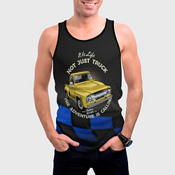 Майка-безрукавка мужская Желтый старый пикап, цвет: 3D-черный — фото 2