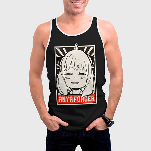 Мужская майка без рукавов Аня Форджер Семья Шпиона / 3D-Белый – фото 3