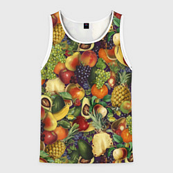 Майка-безрукавка мужская Вкусные Летние Фрукты, цвет: 3D-белый