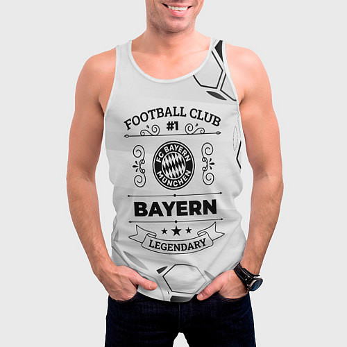 Мужская майка без рукавов Bayern Football Club Number 1 Legendary / 3D-Белый – фото 3