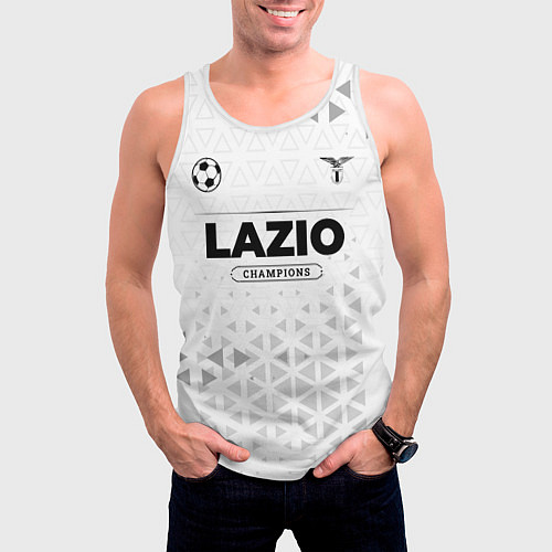 Мужская майка без рукавов Lazio Champions Униформа / 3D-Белый – фото 3