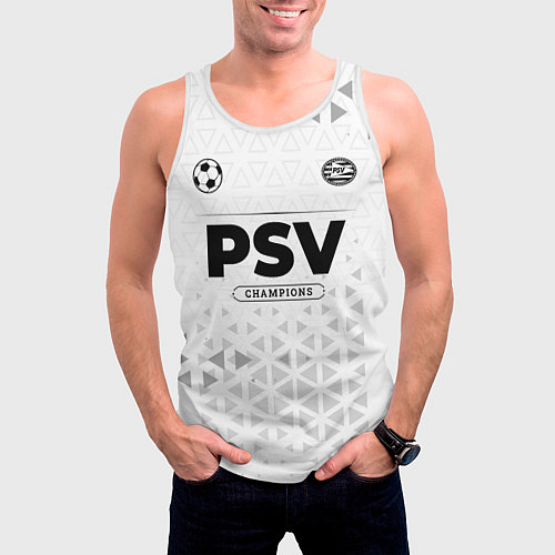 Мужская майка без рукавов PSV Champions Униформа / 3D-Белый – фото 3